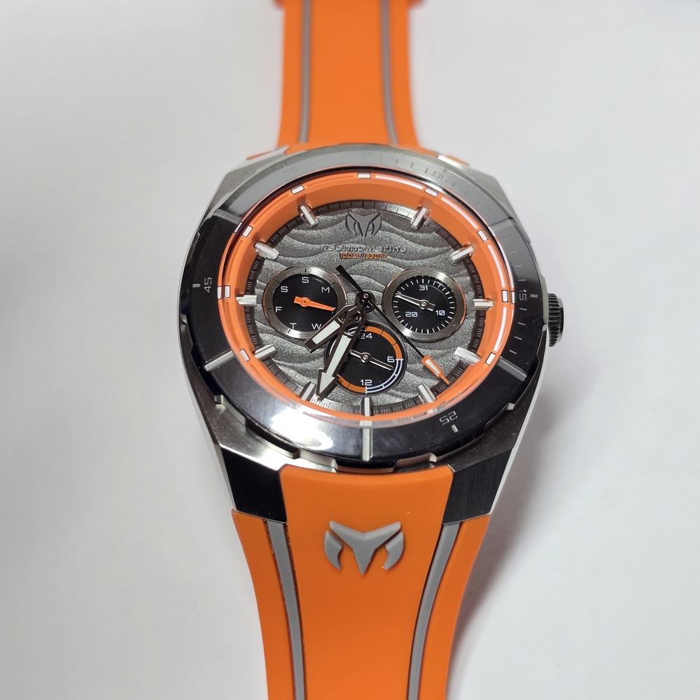 TechnoMarine Cruise Legend Men's Watch - 43mm, Orange, Grey (TM-125018)